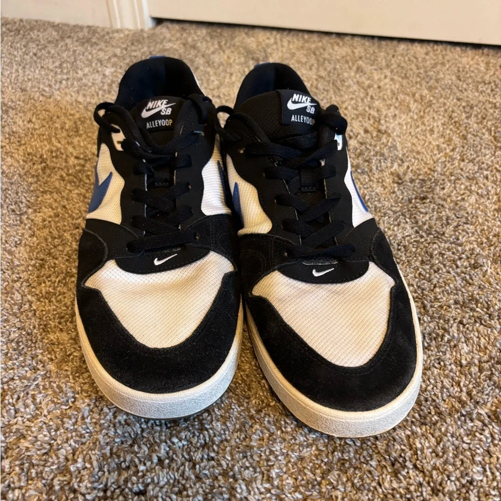 Nike SB Alleyoop White Team Royal Blue Black Mens Skate Sneakers size 11.5 - Picture 3 of 9